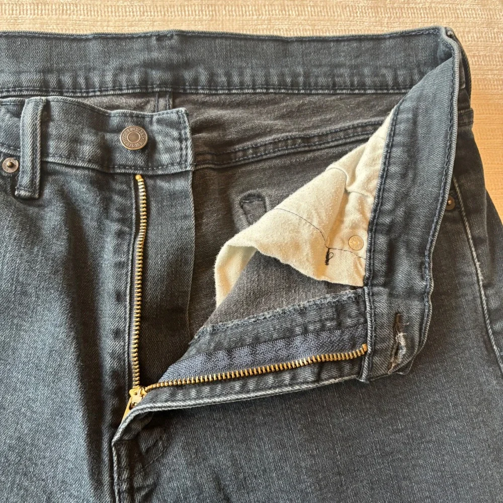 Levis 505 Regular Fit Jeans‎ Mens 33x32 Dark Wash Indigo Straight Leg Denim Y2K